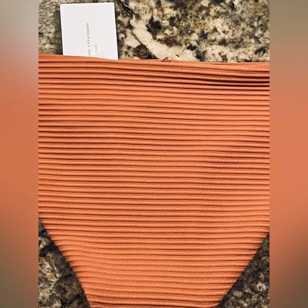 NWT L*Space Ribbed Sandy Classic Bikini Bottom